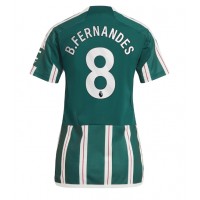 Manchester United Bruno Fernandes #8 Vieraspaita Naiset 2023-24 Lyhythihainen